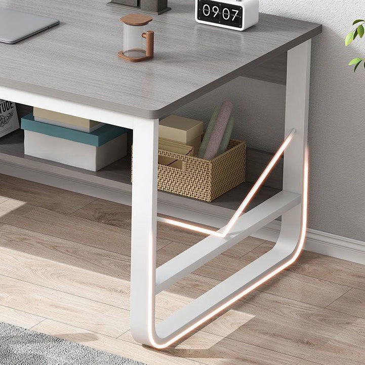 Scrivania industriale rettangolare da 60 "scrivania in legno di larghezza