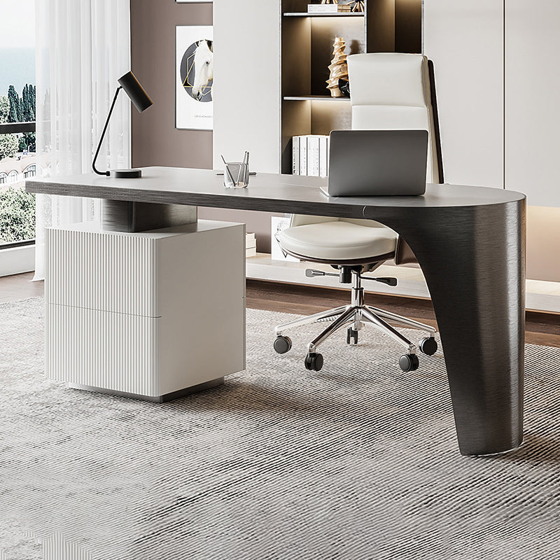 Dessert de pierre de piédestal glamour avec des tiroirs bureau pour le bureau