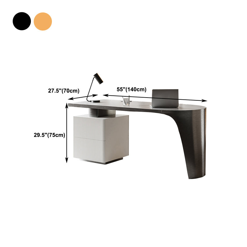 Dessert de pierre de piédestal glamour avec des tiroirs bureau pour le bureau