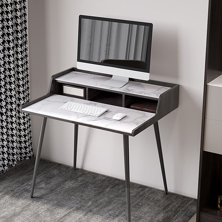 Bureau d'ordinateur en pierre de style industriel bureau rectangulaire de bureau