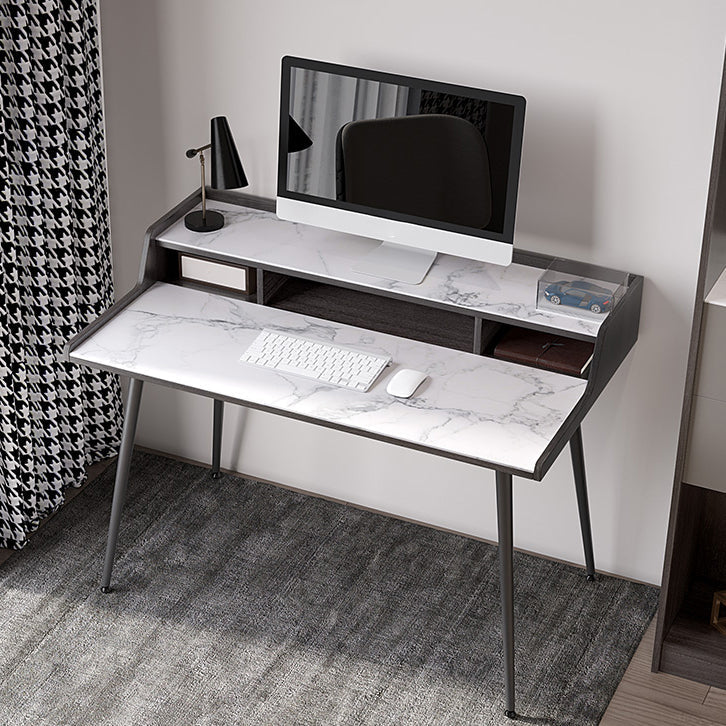 Bureau d'ordinateur en pierre de style industriel bureau rectangulaire de bureau