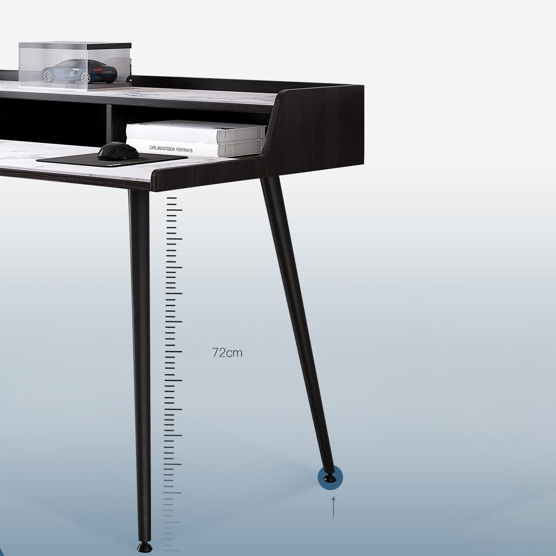 Bureau d'ordinateur en pierre de style industriel bureau rectangulaire de bureau