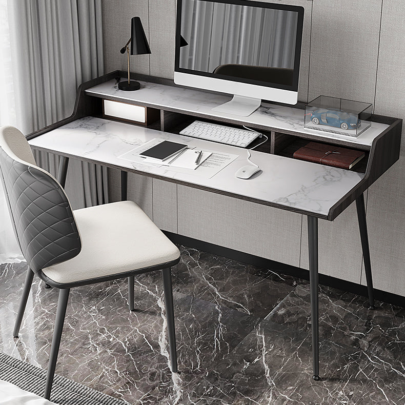 Bureau d'ordinateur en pierre de style industriel bureau rectangulaire de bureau