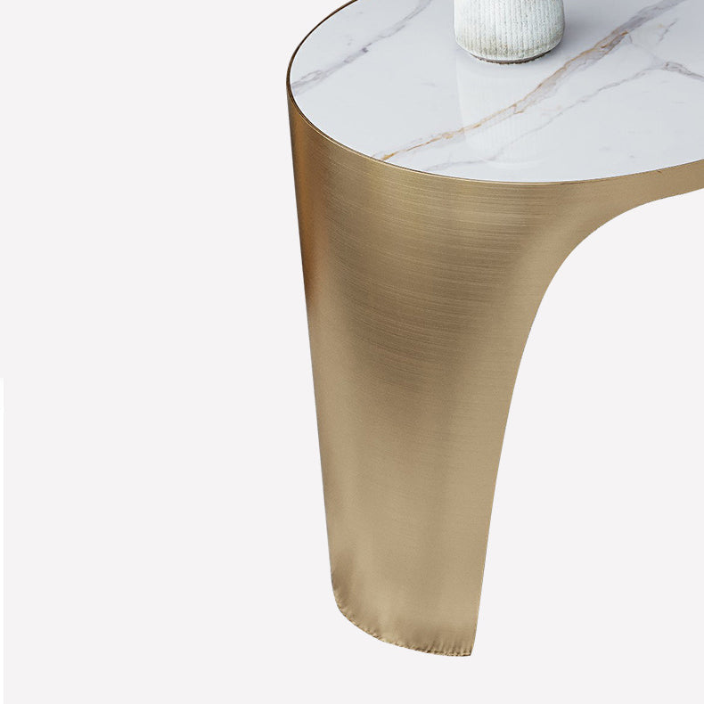 L-Shape Executive Desk Glam with Drawers Office Desk with Chrome Metal Base Clearhalo 'furn' 'furn_office_desk' 'Furniture' 'Office Desks' 'Office Furniture' 'office_desk' 5965303