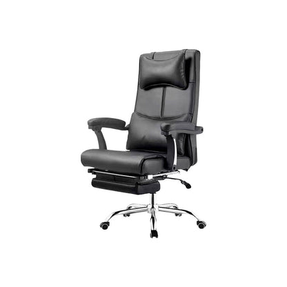Contemporary Office Chair Tilt Mechanism Footrest Pillow Included Executive Chair Black 1 Piece Clearhalo 'furn' 'furn_office_chair' 'Furniture' 'Office Chairs' 'Office Furniture' 'office_chair' 5965331
