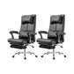Contemporary Office Chair Tilt Mechanism Footrest Pillow Included Executive Chair Black 2 Piece Set Clearhalo 'furn' 'furn_office_chair' 'Furniture' 'Office Chairs' 'Office Furniture' 'office_chair' 5965332
