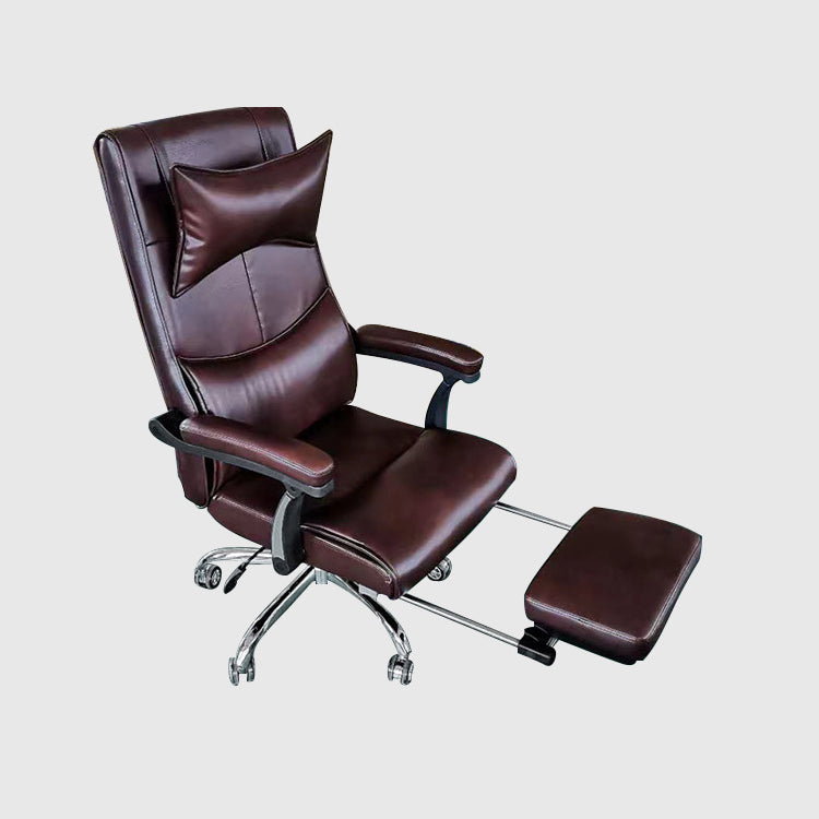 Contemporary Office Chair Tilt Mechanism Footrest Pillow Included Executive Chair Clearhalo 'furn' 'furn_office_chair' 'Furniture' 'Office Chairs' 'Office Furniture' 'office_chair' 5965335