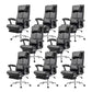 Contemporary Office Chair Tilt Mechanism Footrest Pillow Included Executive Chair Black 8 Piece Set Clearhalo 'furn' 'furn_office_chair' 'Furniture' 'Office Chairs' 'Office Furniture' 'office_chair' 5965339