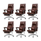 Contemporary Office Chair Tilt Mechanism Footrest Pillow Included Executive Chair Brown 6 Piece Set Clearhalo 'furn' 'furn_office_chair' 'Furniture' 'Office Chairs' 'Office Furniture' 'office_chair' 5965347
