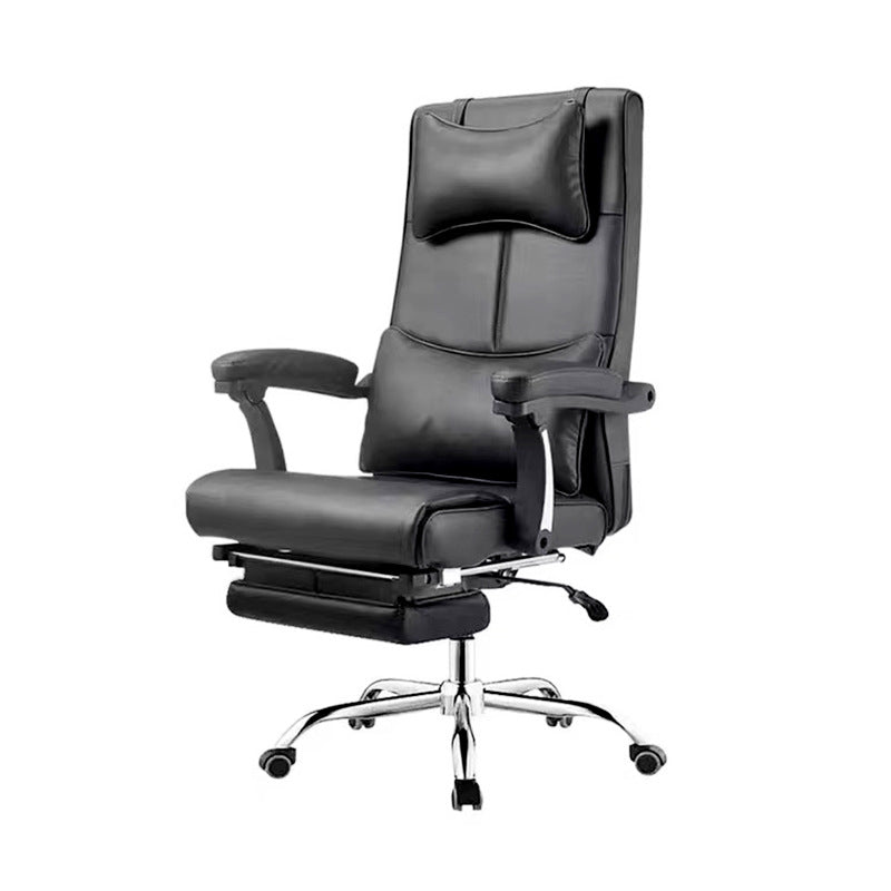 Contemporary Office Chair Tilt Mechanism Footrest Pillow Included Executive Chair Clearhalo 'furn' 'furn_office_chair' 'Furniture' 'Office Chairs' 'Office Furniture' 'office_chair' 5965349