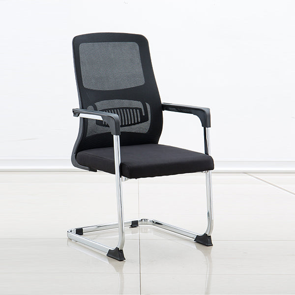 Silla de escritorio tapizada AirGrid, transpirable, negra, contemporánea, de 23" de ancho