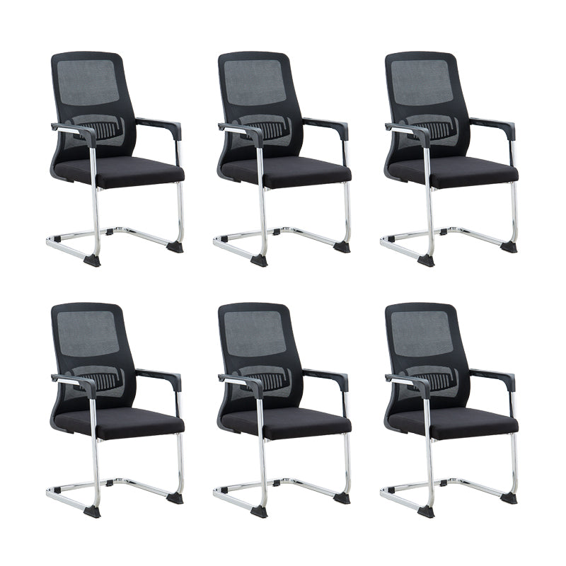 Silla de escritorio tapizada AirGrid, transpirable, negra, contemporánea, de 23" de ancho
