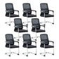 Silla de escritorio tapizada AirGrid, transpirable, negra, contemporánea, de 23" de ancho