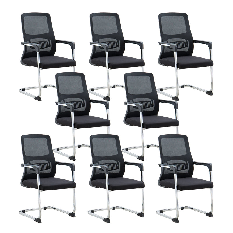 Silla de escritorio tapizada AirGrid, transpirable, negra, contemporánea, de 23" de ancho