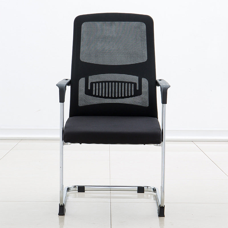 Silla de escritorio tapizada AirGrid, transpirable, negra, contemporánea, de 23" de ancho