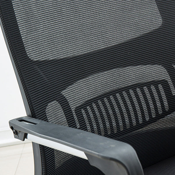 Silla de escritorio tapizada AirGrid, transpirable, negra, contemporánea, de 23" de ancho