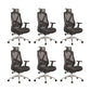 Modern Desk Chair Mesh Management Office Chair High-Back Chair with Wheels Black 6 Piece Set Clearhalo 'furn' 'furn_office_chair' 'Furniture' 'Office Chairs' 'Office Furniture' 'office_chair' 5965393