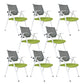 Contemporary Conference Chair with Breathable AirGrid Back Office Chair Without Writing Pad 8 Piece Set Casters Not Included Clearhalo 'furn' 'furn_office_chair' 'Furniture' 'Office Chairs' 'Office Furniture' 'office_chair' 5965412