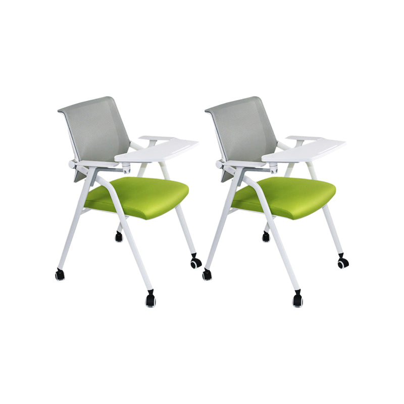 Contemporary Conference Chair with Breathable AirGrid Back Office Chair With Writing Pad 2 Piece Set Casters Included Clearhalo 'furn' 'furn_office_chair' 'Furniture' 'Office Chairs' 'Office Furniture' 'office_chair' 5965415