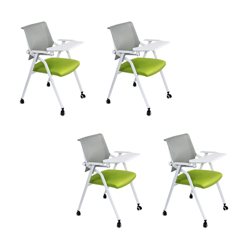 Contemporary Conference Chair with Breathable AirGrid Back Office Chair With Writing Pad 4 Piece Set Casters Included Clearhalo 'furn' 'furn_office_chair' 'Furniture' 'Office Chairs' 'Office Furniture' 'office_chair' 5965417
