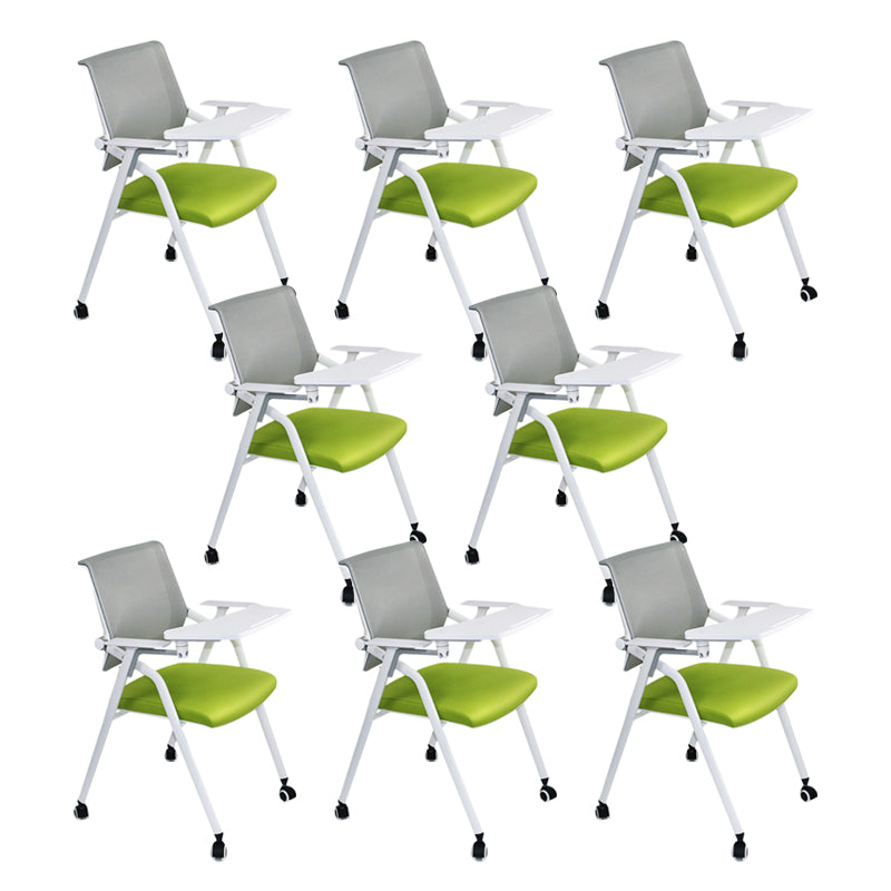 Contemporary Conference Chair with Breathable AirGrid Back Office Chair With Writing Pad 8 Piece Set Casters Included Clearhalo 'furn' 'furn_office_chair' 'Furniture' 'Office Chairs' 'Office Furniture' 'office_chair' 5965421