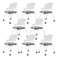 21.5" Wide Contemporary Desk Chair Slide Low Back Office Chair