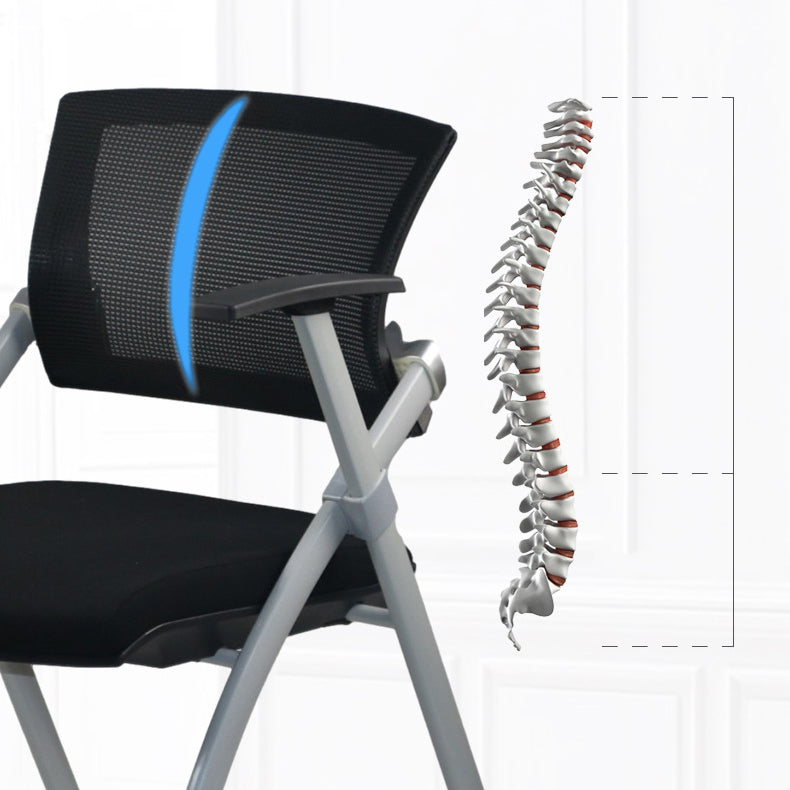 Modern Low Back Office Chair Gray Frame with Breathable AirGrid Conference Chair Clearhalo 'furn' 'furn_office_chair' 'Furniture' 'Office Chairs' 'Office Furniture' 'office_chair' 5965453