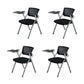 Modern Low Back Office Chair Gray Frame with Breathable AirGrid Conference Chair With Writing Pad 4 Piece Set Clearhalo 'furn' 'furn_office_chair' 'Furniture' 'Office Chairs' 'Office Furniture' 'office_chair' 5965456