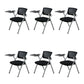 Modern Low Back Office Chair Gray Frame with Breathable AirGrid Conference Chair With Writing Pad 6 Piece Set Clearhalo 'furn' 'furn_office_chair' 'Furniture' 'Office Chairs' 'Office Furniture' 'office_chair' 5965458