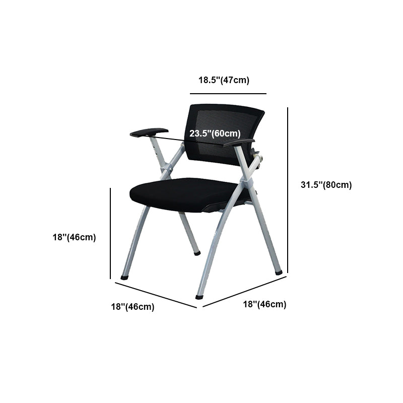Modern Low Back Office Chair Gray Frame with Breathable AirGrid Conference Chair Clearhalo 'furn' 'furn_office_chair' 'Furniture' 'Office Chairs' 'Office Furniture' 'office_chair' 5965461