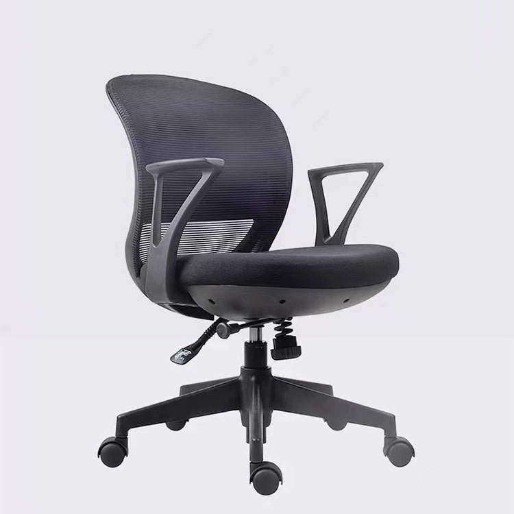 Contemporary Arm Chair Fixed Arms Adjustable Seat Height Swivel Conference Chair Clearhalo 'furn' 'furn_office_chair' 'Furniture' 'Office Chairs' 'Office Furniture' 'office_chair' 5965463