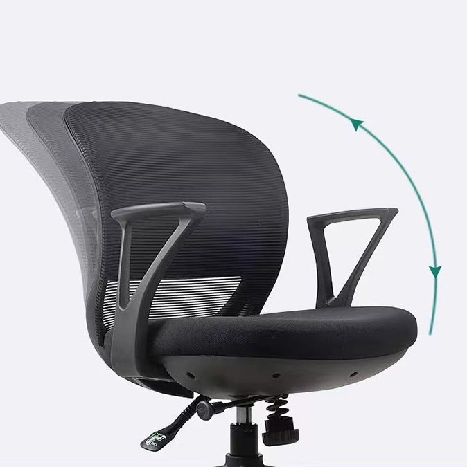 Contemporary Arm Chair Fixed Arms Adjustable Seat Height Swivel Conference Chair Clearhalo 'furn' 'furn_office_chair' 'Furniture' 'Office Chairs' 'Office Furniture' 'office_chair' 5965468
