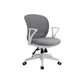 Contemporary Arm Chair Fixed Arms Adjustable Seat Height Swivel Conference Chair Gray-White 1 Piece Clearhalo 'furn' 'furn_office_chair' 'Furniture' 'Office Chairs' 'Office Furniture' 'office_chair' 5965478