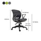 Contemporary Arm Chair Fixed Arms Adjustable Seat Height Swivel Conference Chair Clearhalo 'furn' 'furn_office_chair' 'Furniture' 'Office Chairs' 'Office Furniture' 'office_chair' 5965483