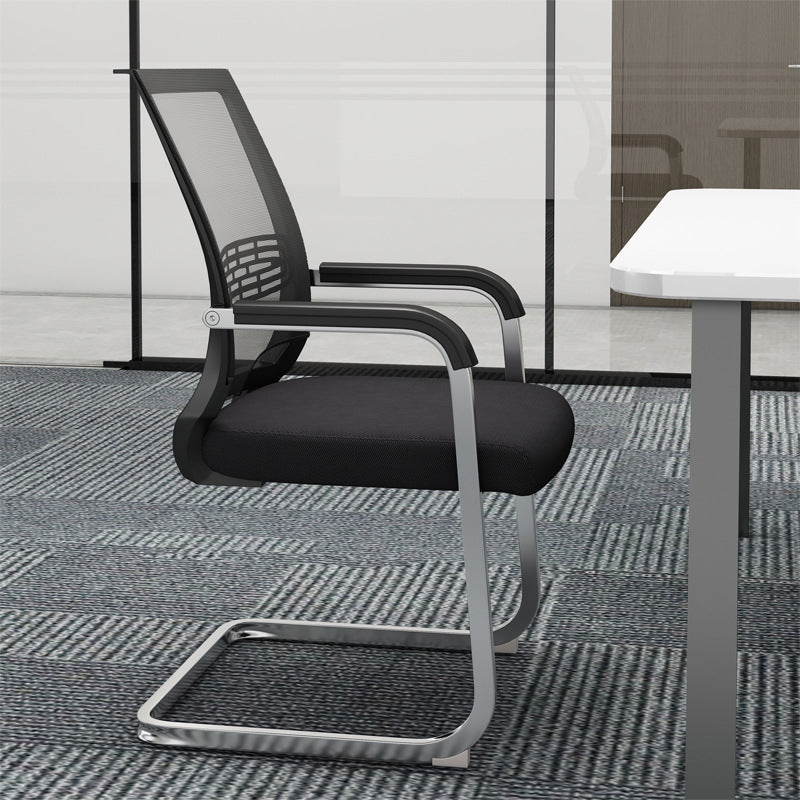 21"W Contemporary Arm Chair Black Breathable AirGrid Upholstered Desk Chair Clearhalo 'furn' 'furn_office_chair' 'Furniture' 'Office Chairs' 'Office Furniture' 'office_chair' 5965502