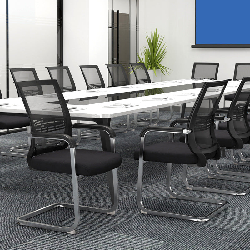 21"W Contemporary Arm Chair Black Breathable AirGrid Upholstered Desk Chair Clearhalo 'furn' 'furn_office_chair' 'Furniture' 'Office Chairs' 'Office Furniture' 'office_chair' 5965515