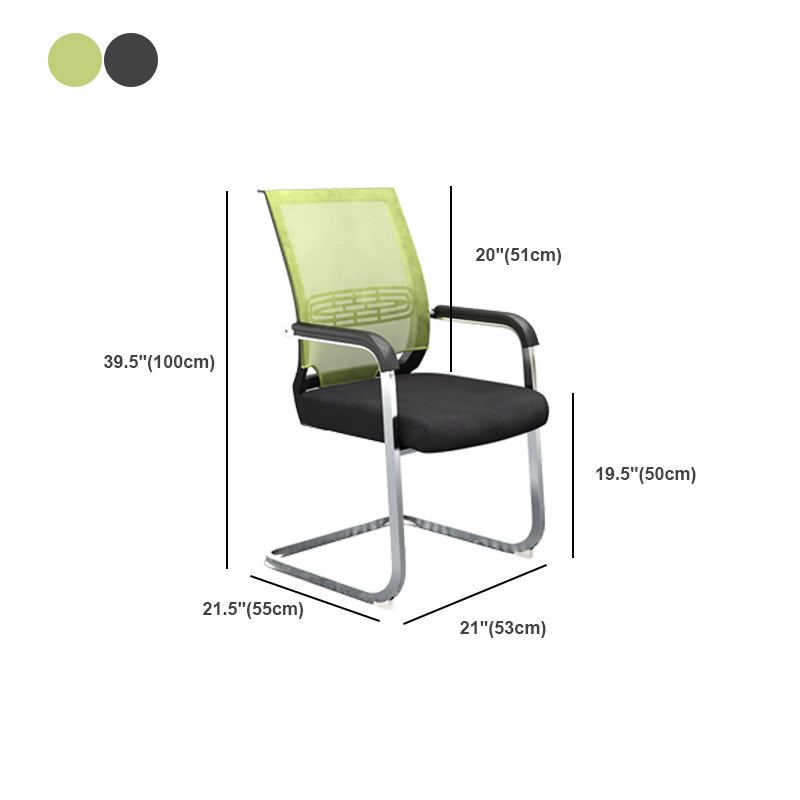 21"W Contemporary Arm Chair Black Breathable AirGrid Upholstered Desk Chair Clearhalo 'furn' 'furn_office_chair' 'Furniture' 'Office Chairs' 'Office Furniture' 'office_chair' 5965516