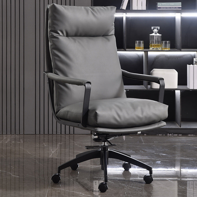 Modern Desk Chair Leather Computer Chair High-Back/Mid-Back Chair Clearhalo 'furn' 'furn_office_chair' 'Furniture' 'Office Chairs' 'Office Furniture' 'office_chair' 5965520