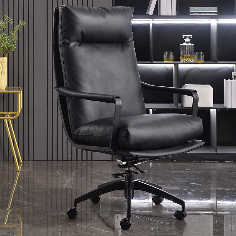 Modern Desk Chair Leather Computer Chair High-Back/Mid-Back Chair Clearhalo 'furn' 'furn_office_chair' 'Furniture' 'Office Chairs' 'Office Furniture' 'office_chair' 5965522