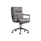 Modern Desk Chair Leather Computer Chair High-Back/Mid-Back Chair Grey 1 Piece Mid-Back (14-22 in.) Clearhalo 'furn' 'furn_office_chair' 'Furniture' 'Office Chairs' 'Office Furniture' 'office_chair' 5965528