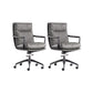Modern Desk Chair Leather Computer Chair High-Back/Mid-Back Chair Grey 2 Piece Set Mid-Back (14-22 in.) Clearhalo 'furn' 'furn_office_chair' 'Furniture' 'Office Chairs' 'Office Furniture' 'office_chair' 5965530