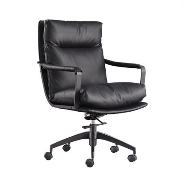 Modern Desk Chair Leather Computer Chair High-Back/Mid-Back Chair Clearhalo 'furn' 'furn_office_chair' 'Furniture' 'Office Chairs' 'Office Furniture' 'office_chair' 5965536