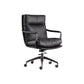 Modern Desk Chair Leather Computer Chair High-Back/Mid-Back Chair Black 1 Piece Mid-Back (14-22 in.) Clearhalo 'furn' 'furn_office_chair' 'Furniture' 'Office Chairs' 'Office Furniture' 'office_chair' 5965537