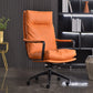 Modern Desk Chair Leather Computer Chair High-Back/Mid-Back Chair Orange 1 Piece High-Back (Over 22 in.) Clearhalo 'furn' 'furn_office_chair' 'Furniture' 'Office Chairs' 'Office Furniture' 'office_chair' 5965542