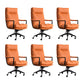 Modern Desk Chair Leather Computer Chair High-Back/Mid-Back Chair Orange 6 Piece Set High-Back (Over 22 in.) Clearhalo 'furn' 'furn_office_chair' 'Furniture' 'Office Chairs' 'Office Furniture' 'office_chair' 5965545