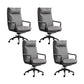 Modern Desk Chair Leather Computer Chair High-Back/Mid-Back Chair Grey 4 Piece Set High-Back (Over 22 in.) Clearhalo 'furn' 'furn_office_chair' 'Furniture' 'Office Chairs' 'Office Furniture' 'office_chair' 5965549