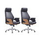 Contemporary Office Chair Adjustable Seat Height Leather Executive Chair Black 2 Piece Set Clearhalo 'furn' 'furn_office_chair' 'Furniture' 'Office Chairs' 'Office Furniture' 'office_chair' 5965560