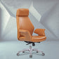 Contemporary Office Chair Adjustable Seat Height Leather Executive Chair Brown 1 Piece Clearhalo 'furn' 'furn_office_chair' 'Furniture' 'Office Chairs' 'Office Furniture' 'office_chair' 5965562