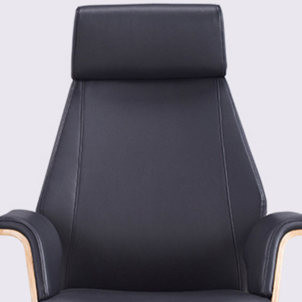 Contemporary Office Chair Adjustable Seat Height Leather Executive Chair Clearhalo 'furn' 'furn_office_chair' 'Furniture' 'Office Chairs' 'Office Furniture' 'office_chair' 5965569