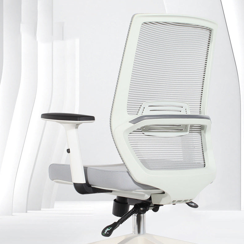 Modern Desk Chair Mesh Computer Chair Mid-Back Chair in Black/Gray/Orange Clearhalo 'furn' 'furn_office_chair' 'Furniture' 'Office Chairs' 'Office Furniture' 'office_chair' 5965604